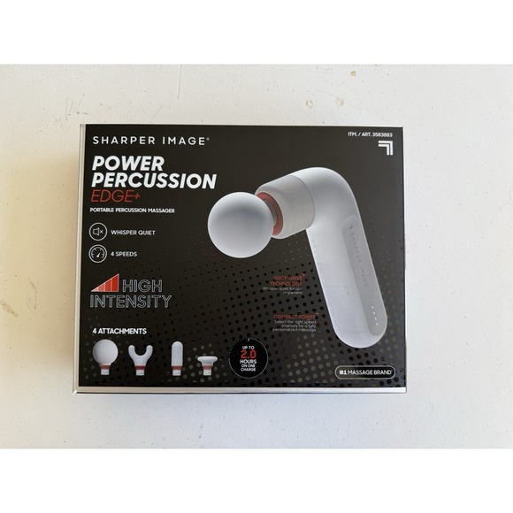 Sharper Image Other - Sharper Image Power Percussion Edge+ Portable Cordless Massage Gun (4 Heads)